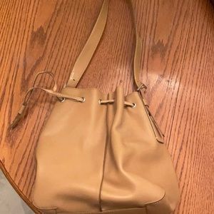 Tan Leather Bucket Bag